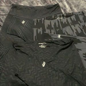 3 pairs of marika tek workout leggings